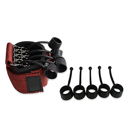 Hand Exerciser, Finger and Hand Extensor Trainer with Resistance Band for Strengthening Finger Flexion Extension Training, Ergonomic Design, High Grade Material, 20lbs 40lbs 60lbs - color: Red 60 pounds