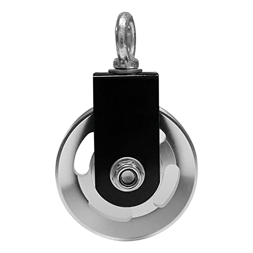 Duty Lightweight Aluminum Cable Pulleys Smooth Silent Pulley Wheel Snatch Block Accessories Aluminum Pulley - color: B