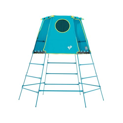 Explorer 2 Jungle Gym Climbing Set with Adjustable Steel Frame, Weather-Resistant Canopy & Platform, Outdoor Playset and Playground Equipment for Kids Ages 3-12, 220 lbs Capacity