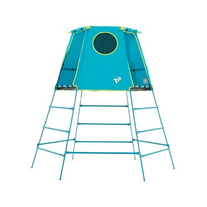 Explorer 2 Jungle Gym Climbing Set with Adjustable Steel Frame, Weather-Resistant Canopy & Platform, Outdoor Playset and Playground Equipment for Kids Ages 3-12, 220 lbs Capacity
