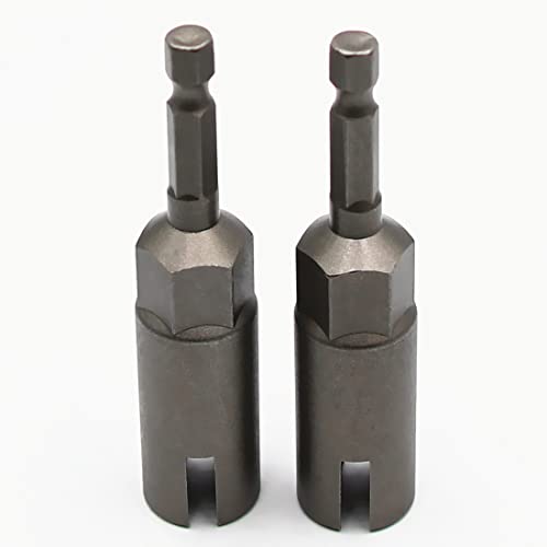 Deep Power Wing Nut Driver for Panel Nuts Screws Eye,2PCS | 1/4 Inch Hex Shank Slot Wing Nut, Drill Bit Socket Wrenches Tool for Q-Hanger C Hook Bolt