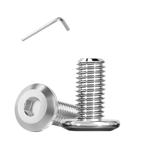 Metuja 1/4-20x1/2 Flat Head Hex Socket Cap Screws Bolts,304 Stainless Steel Fully Threaded Machine Screws with Hex Key (20PCS) Corrosion-Resistant for Furniture/Machinery - size: 1/4-20 x 1/2"