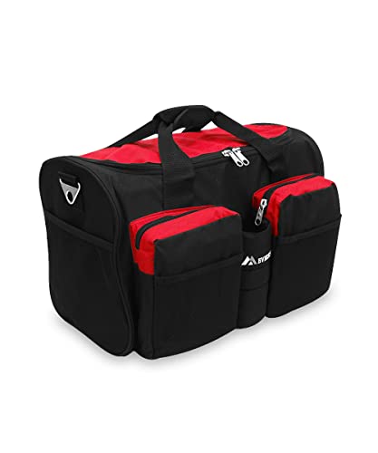 Everest unisex-adult Gym Bag With Wet Pocket ,Red, One Size - color: Red