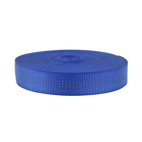 NewDoar CE UIAA Certified 1 Inch Nylon Webbing Strap/Tubular Climbing Webbing - Heavy Duty Strap for Rescue, Climbing, Harnesses, Rock Work, & Firefighting - color: Blue, size: 1 inch x 30 Yard