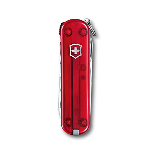 Victorinox 0.6463.T2 Folding Pocket Knife Nail Clip 580 - color: Translucent Red