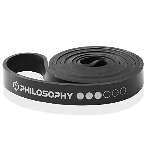 Philosophy Gym Pull Up Assist Band - Resistance Power Loop Exercise Band - style: 3/4" (50-75 lbs) - Black