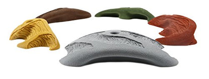 Atomik Rock Climbing Holds Set of 5 XXL Bolt-On 2-Handed Sandstone Rails in Assorted Earth Tones