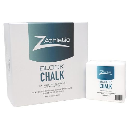 Block Chalk for Gymnastics, Weightlifting, Rock Climbing, Crossfit (Multiple Sizes Available) - style: 2oz Block (8 Pack - 1lb Total)