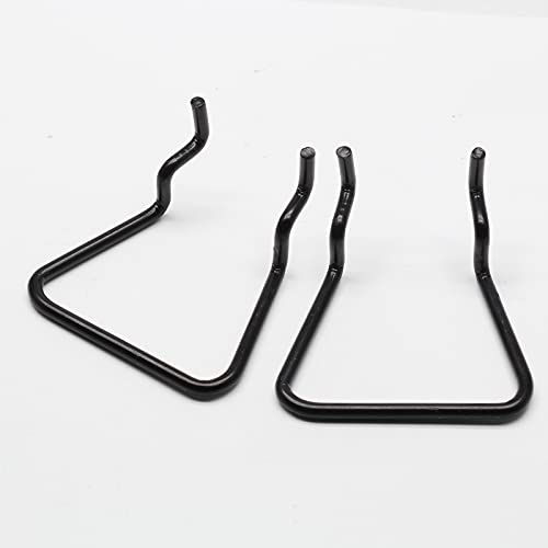 16Pcs Pegboard Plier Holders, Stainless Steel Double Loop Pegboard Hooks, Black Shelving Display Hooks for Shop Store Supermarket Hanging Tools