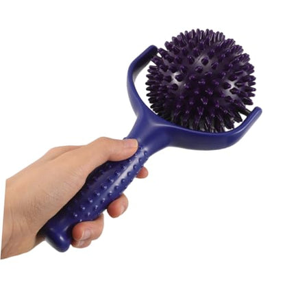 Veemoon Handheld Yoga Massage Stick with Large Spiky Balls Portable Muscle Roller for Shoulder and Leg Massage for Athletes and Muscle Relaxation