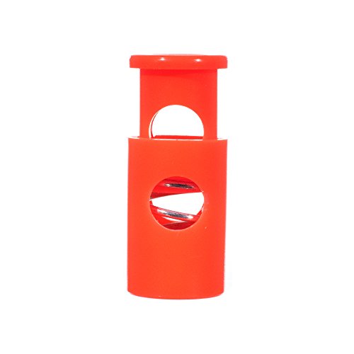 Paracord Planet Single Barrel Hole Top Cord Lock - Multiple Colors and Pack Sizes - color: Neon Red, size: 10 Pack