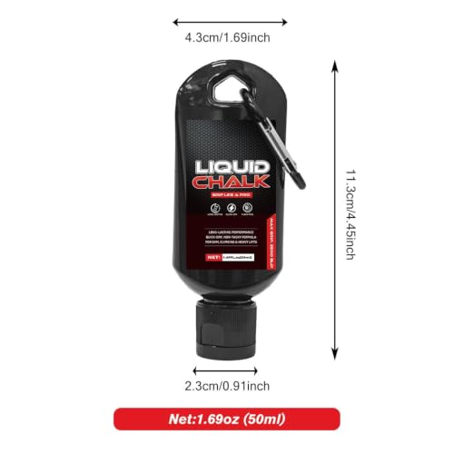 Chalk Liquid 50ml Lifting Grip Support | Anti-Slip Workout Chalk for Men Powerlifters Weightlifters Athletes Gymnasts Trainers Competitors Gym Studio Bouldering