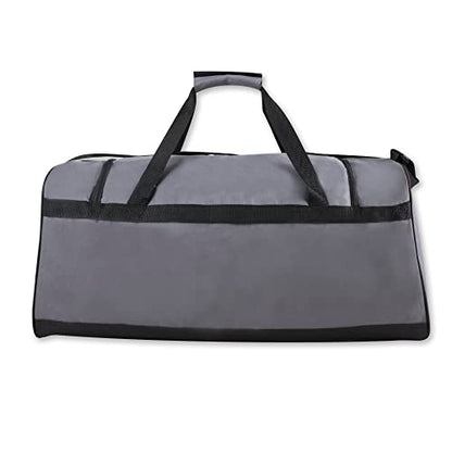 60 Liter, 26 Inch Duffle Bag – Heavy Duty Extra Large Sports Gym Equipment Travel Duffel Bag for Men and Women (Grey) - color: Grey