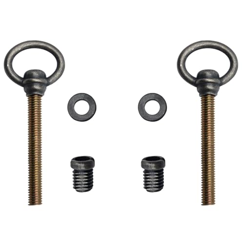 2 PCS Swivel Mirror Mounting Bolt M8 Antique Brass Mirror Frame Screws for Retro Rotating Mirrors (Screw Lenght: 58 mm / 2.28") - size: 97 MM / 3.82 IN