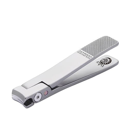 Made in Solingen, Germany - Apexay Professional Nail Clipper – Surgical Stainless Steel | Travel-Size Manicure & Pedicure Tool in Genuine Leather Case | Ethically Made in Solingen, Germany. (Grey) - color: Grey