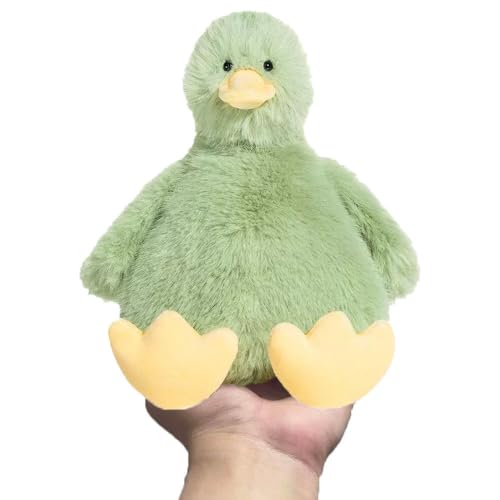 Duck Rock Climbing Chalk Bag, 10.6‘’Fun Plush Animal Chalk Pouch with Drawstring, Adjustable Waist Belt for Indoor Outdoor Bouldering Sport Climbing - color: Light Green