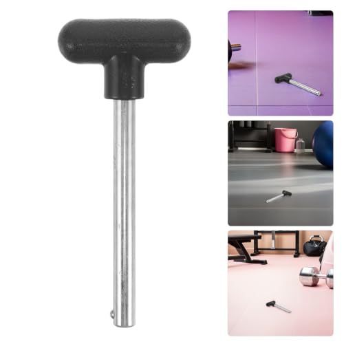 Toddmomy Weight Stack Pins with T-Shaped Handle, 3/8" Diameter 2pcs Heavy Duty Chromium-Plated Steel and 4" Locking Space, Enhanced Safety Locking for Home Gym for Cable Machines