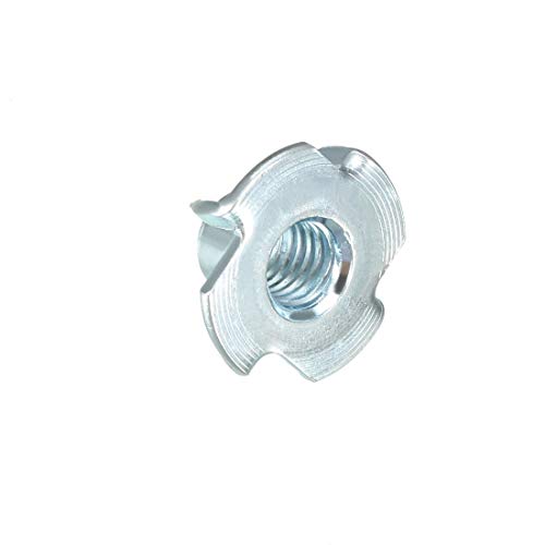 uxcell M8 4 Pronged Tee Nut T-Nut for Table Legs Rock Climbing Wall Woodwork Holds Wood Cabinetry 50Pcs - size: M8