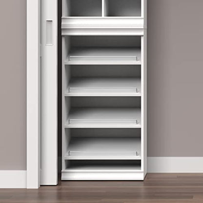 ClosetMaid Modular Storage Shelf Unit with Angled Shoe Shelves, White - color: White