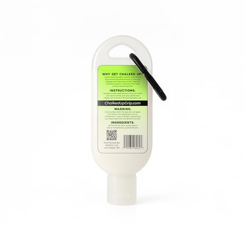 Chalked Up Pickleball Blend – Liquid Chalk Grip Enhancer – Fast-Drying Hand Grip – Non-Messy, Long-Lasting, Moisture-Absorbing Formula – 50ml with Clip