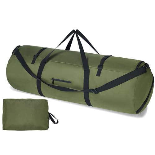 Arxus Duffle Bag 30L/50L/90L Long Travel Bag for Baseball Bat Tent Large | Extra Large Luggage, Sport Equipment Storage, Camping, Gym, for Men, with Shoulder Strap - color: Green, size: 90L