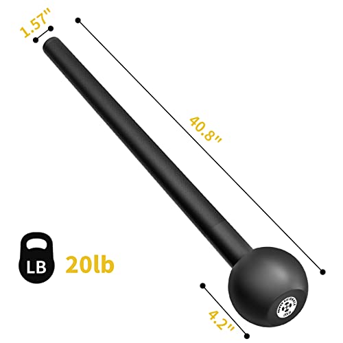 POWER GUIDANCE Steel Mace Macebell Cast Iron Training Full Body Workout, Shoulder, Core Strength, Muscles, Joints (7lb to 25lb)