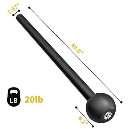 POWER GUIDANCE Steel Mace Macebell Cast Iron Training Full Body Workout, Shoulder, Core Strength, Muscles, Joints (7lb to 25lb)