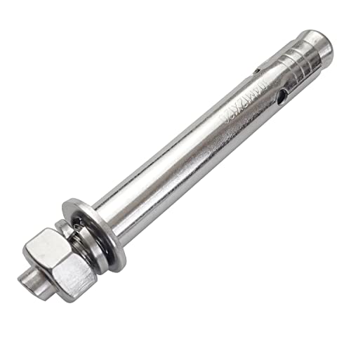 10 Pack M12x120mm Expansion Bolts Anchor Bolt 304 Stainless Steel External Hex Expansion Screw Bolt Sleeve Anchor Fastener Wall Concrete - size: M12*120