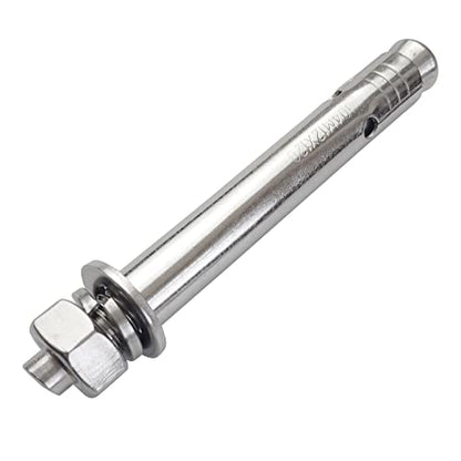 10 Pack M12x120mm Expansion Bolts Anchor Bolt 304 Stainless Steel External Hex Expansion Screw Bolt Sleeve Anchor Fastener Wall Concrete - size: M12*120