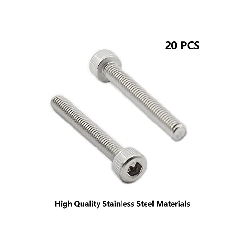 20 PCS Socket Head Cap Screws, TTZEZE 304 Stainless Steel Metric Machine Bolts Hex Socket Screw, Socket Drive Bright Finish Full Machine Threads for Shelf Chair Desk Install Repair (M4x16mm) - color: M4, size: 16mm
