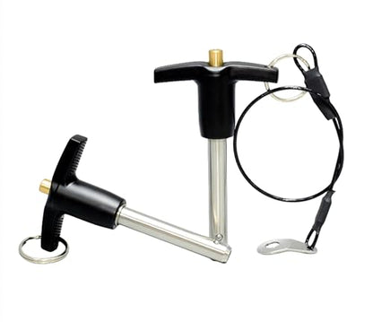 1Pc Stainless Steel T - Handle Lock Pins, 1/4"~1/2" Pin Dia. 2"~4" Usage Length Push-Button Quick Release Pin Safety Pin Handle Stop Pin with Lanyard Cable (Pin Dia(MM):6.35, Usage Length(MM):40) - size: Usage Length(MM):40