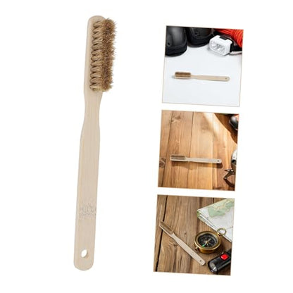 STOBAZA Rock Climbing Brush with Wood Handle and Boars Bristle for Powerful Scrubbing and Comfortable Grip, for Indoor Rock Climbing and Bouldering Hold Cleaning