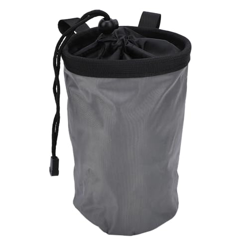 AMONIDA Climbing Chalk Bag Large Capacity Adjustable Waist Belt for Gymnastics Rock Climbing Oxford Fabric Grey