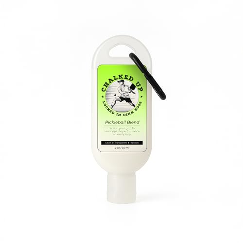 Chalked Up Pickleball Blend – Liquid Chalk Grip Enhancer – Fast-Drying Hand Grip – Non-Messy, Long-Lasting, Moisture-Absorbing Formula – 50ml with Clip