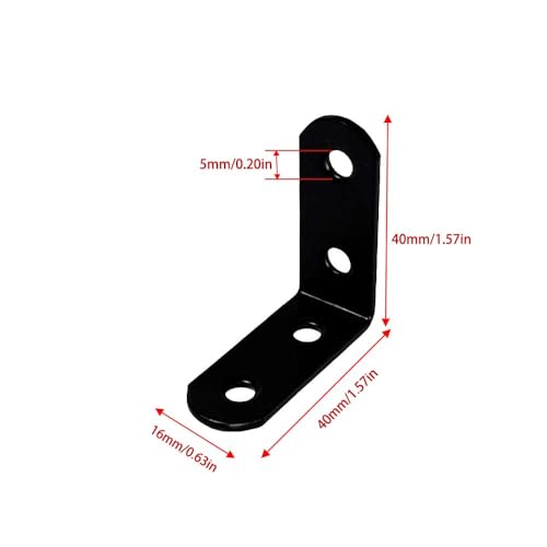 16 Pcs L Bracket Corner, Bracket Stainless Steel Lock Pin with 64 Screws, Suitable for Cabinets, Kitchens, Furniture, Bookshelves - size: 16 Pcs L Bracket Corner