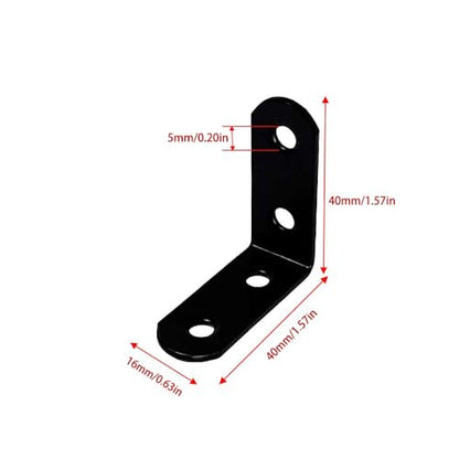 16 Pcs L Bracket Corner, Bracket Stainless Steel Lock Pin with 64 Screws, Suitable for Cabinets, Kitchens, Furniture, Bookshelves - size: 16 Pcs L Bracket Corner