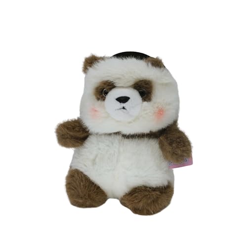 Rock Climbing Chalk Bag – Cute Plush Chalk Bag for Bouldering, Gym, Indoor & Outdoor Climbing – Drawstring Closure, Adjustable Waist Belt – Fun Character Design for Climbers - color: Brown Panda