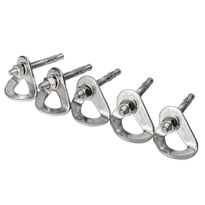 35kN UIAA Certified Heavy Duty Stainless Steel Climbing Bolt Hangers & Expansion Bolts Set, M10, Silver, 5pc - color: Bolt Hanger+Bolt-5pc, size: 10mm