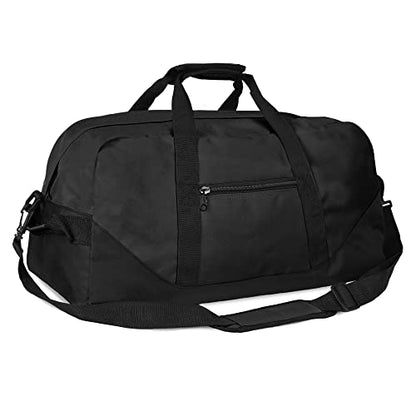 21" Large Duffle Bag with Adjustable Strap - color: Black