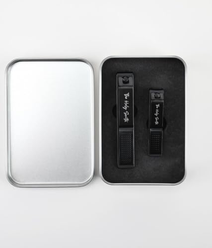 Nail Clippers Set: Ultra Sharp Fingernail and Toenail Clippers for Men, Women, and Seniors with Tin Case