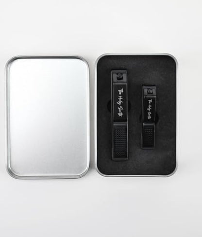Nail Clippers Set: Ultra Sharp Fingernail and Toenail Clippers for Men, Women, and Seniors with Tin Case