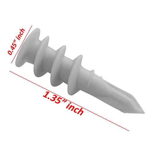 Wideskall® Self Drilling Drywall Nylon Anchors Fit #6 - #8 Fastener Screws (Pack of 120) - style: Pack of 120