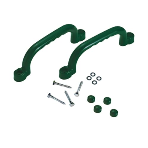 Vaveren Children Climbing Handle Non Slip Playset Ergonomic Outdoor Climbing Grab Bar Secure Hold Suitable for Treehouse Backyard Home Playground, Dark Green - color: Dark Green