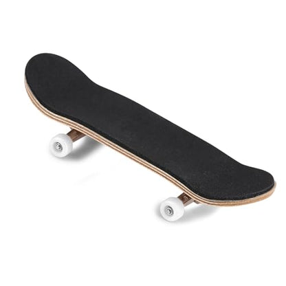 Ejoyous Finger Skateboard, 1Pcs Maple Wooden Alloy Fingerboard Skate Kit with Box Professional Mini Skateboards Reduce Pressure Kids Gifts (White) - color: White