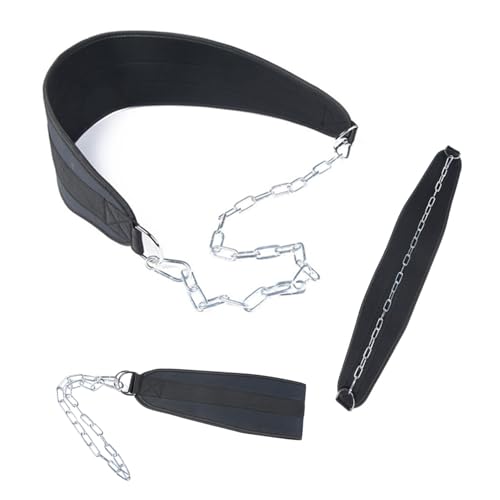 Dip Belt, 18.5x6 Inch Pull Up Belt with D-ring & 35" Chain, Strong Nylon Weighted Pull Up, Replacement Gym for Exercising, Bodybuilding, for Weighted Ups