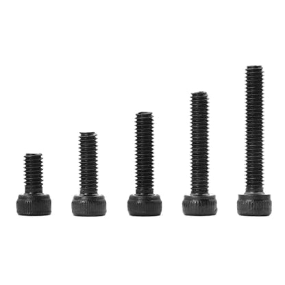 M4 x 8mm 12mm 16mm 20mm 25mm Hex Socket Head Cap Screws Bolts, 12.9 Grade Alloy Steel, Black Oxide Finish, Allen Hex Drive, Metric Machine Fully Threaded, Assortment Kit 100PCS - size: M4 x 8/12/16/20/25mm (100PCS)