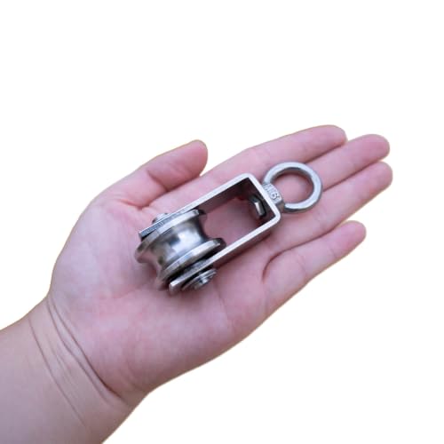 Cable Pulley Block Stainless Steel Swivel with Silence Bearings for Garage,Attic,Kayak,Deer Hanging,Gym Equipment,550LB Lifting,4 Pack
