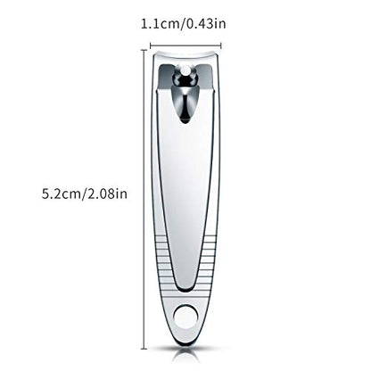 32 Pieces Stainless Steel Fingernail Nail Clipper Bulk Silver Portable Toenail Clippers Cutter Set (Pack of 2) - size: 32 Count (Pack of 2)