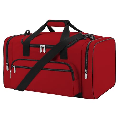 Sports Duffel Bag 20 inch for Travel Gym - Red - color: Red, size: 20 inch - 1.0