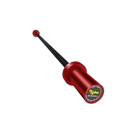 Egles Kids Barbell 5.5LB Mini Barbell Bar 4ft for Kid Women & Beginners Weighted Bar - Compatible with 2-Inch Weight Plates, for Strength Training Gym Weight Lifting, Multi-Color Training Bar - color: Red Sleeve Black Bar